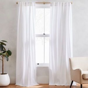 West Elm Accents - White cotton canvas curtains, west elm West Elm Accents - White cotton canvas curtains, west elm